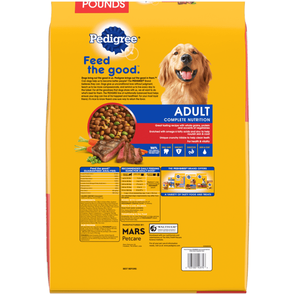 Pedigree food ingredients hotsell