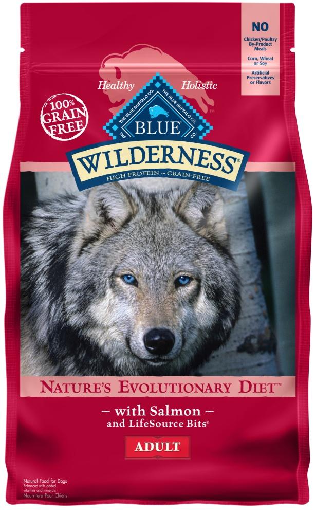 Blue Buffalo Wilderness Grain Free Natural Salmon Recipe Adult Dry