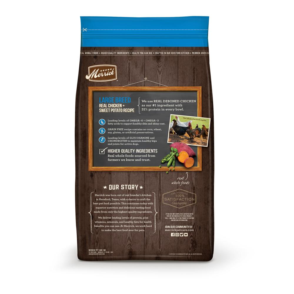 Merrick large clearance breed dog food