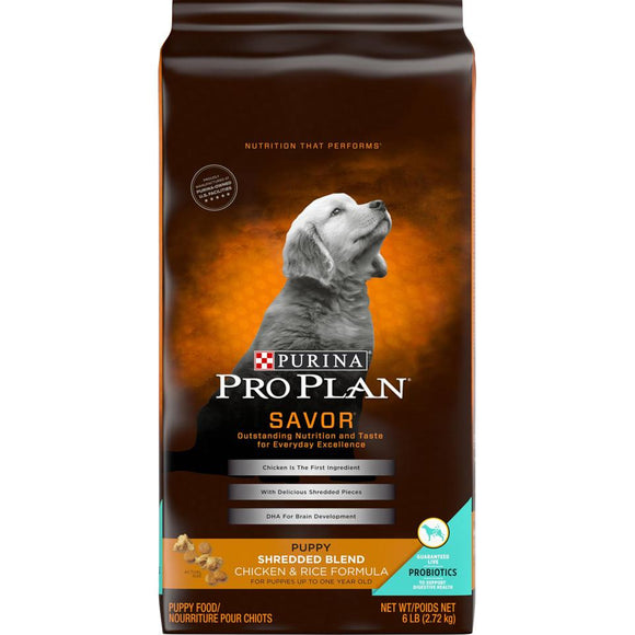 Purina Pro Plan Savor Shredded Chicken & Rice Formula Puppy Dry Dog Food