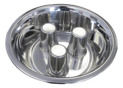 Brake-Fast Standard Stainless-Steel Slow Feed Dog Bowl