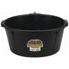 LITTLE GIANT RUBBER FEEDER TUB W/HOOKS (6.5 GAL, BLACK)