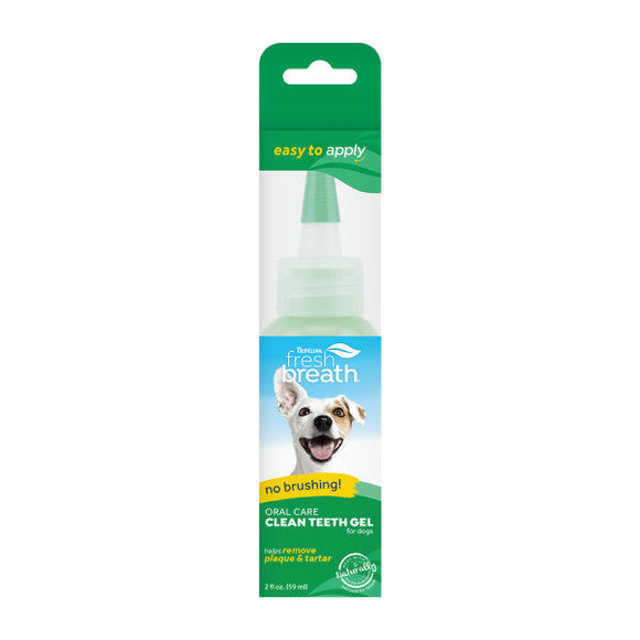 TropiClean Fresh Breath No Brushing Clean Teeth Dental & Oral Care Gel for Dogs