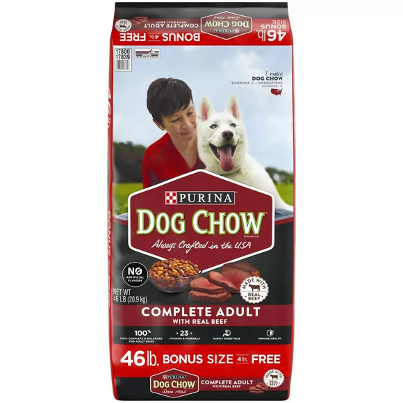 Purina Dog Chow Dry Dog Food Complete Adult With Real Beef