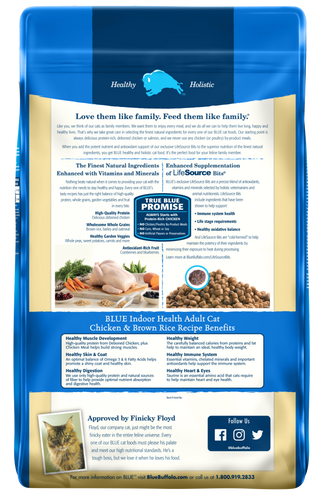 Blue indoor store health cat food