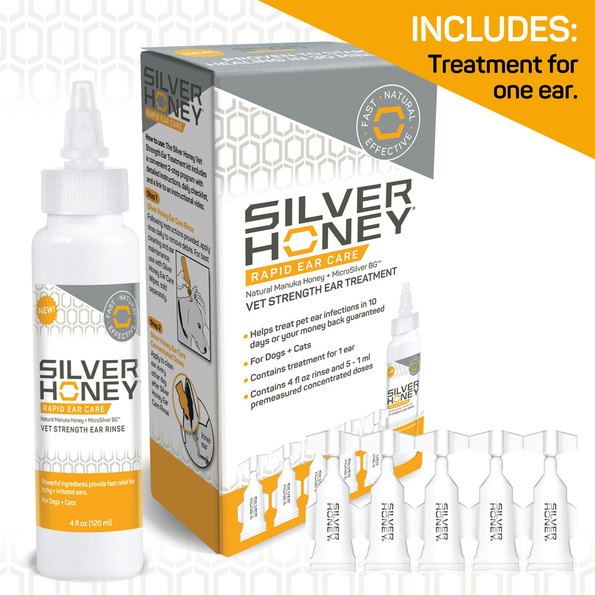 Silver Honey® Rapid Ear Care Vet Strength Ear Treatment (4 fl oz