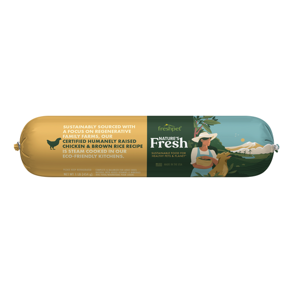Freshpet Nature's Fresh® Chicken Recipe with Carrots, Brown Rice & Spinach (2 lb roll)