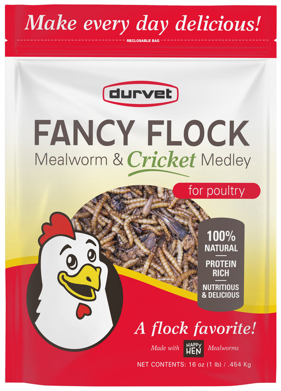 Durvet Fancy Flock™ Mealworm & Cricket Blend