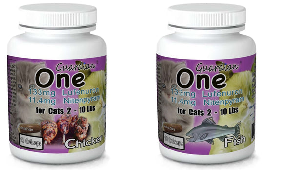 Guardian One® 133mg Lufenuron & 11.4mg Nitenpyram for Cats  2 - 10 Lbs